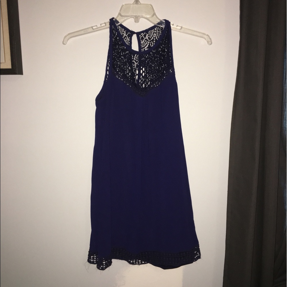 navy lace dress